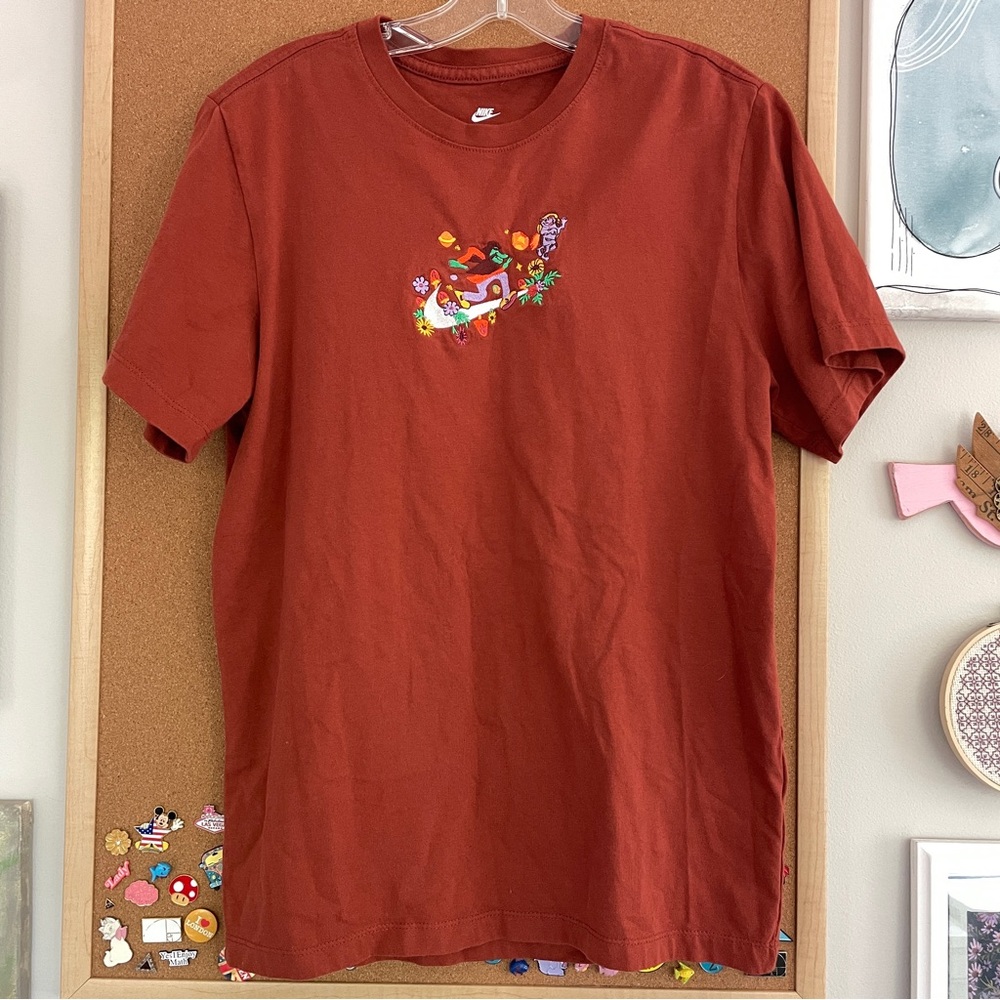 Nike Burnt Orange Embroidered T-Shirt